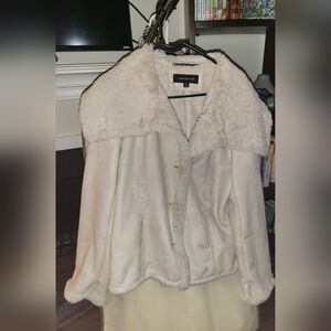 Super soft faux suede & fur coat